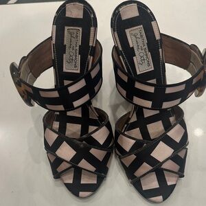 Tabitha Simmons Black and Pink Heels